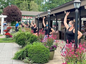 Despite a cancelled 2020 event, piper and dance groups involved with the Sherwood Park Highland Gathering provided an outdoor performance for Sherwood Care Centre residents on July 25. Lindsay Morey/News Staff