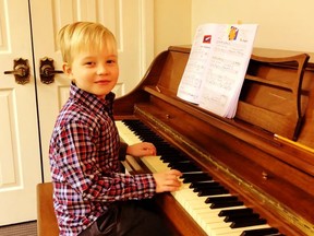 Budding musician Cru Preston, 6, has been practising hard in preparation for his first Norfolk Musical Arts Festival in the new year. Due to the COVID-19 pandemic, competitors in the 2021 fest are asked to file their entries online. – Contributed photo