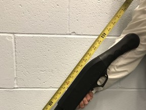 Brockville police released this photo of a shotgun seized as part of an arrest made on Wednesday.
BPS photo