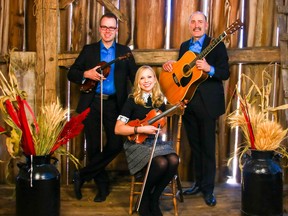 Tyler and Linsey Beckett with their father, John Beckett, will perform in a virtual Thursday, Dec. 31 in an on demand event  with the rest of the Beckett All Star Band, presented by The Roxy Theatre in Owen Sound, Ont. (Supplied to The Sun Times/Postmedia Network)