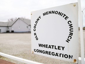 Old Colony Mennonite Church in Wheatley, Ont., is pictured on Monday, Dec. 28, 2020. Mark Malone/Chatham Daily News/Postmedia Network