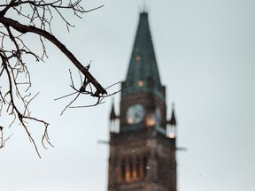 The Peace Tower, on Parliament Hill, as seen earlier this year in Ottawa, Ont. 
John Macgillis/Special to the Cornwall Standard-Freeholder/Postmedia Network