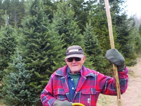 Pud Johnston among the pines