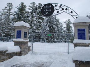 A steel fence surrounds the outdoor Harrison Park Good Cheer Rink, which the city has closed to the public until further notice due to the provincial lockdown. DENIS LANGLOIS