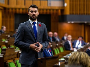 Kenora MP Eric Melillo speaks in Parliament earlier this year.
