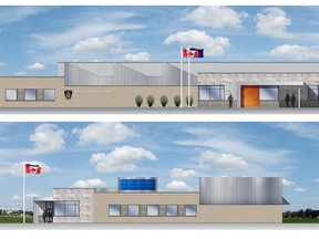Conceptual design drawings of the new West Grey Police Service Station that Formworks Inc. Architects presented to West Grey council on Dec. 1.