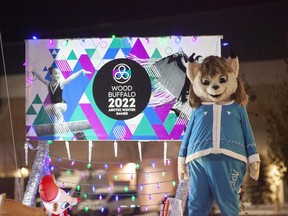 Nitotem the Lynx, mascot of the 2022 Arctic Winter Games, at the Santa Claus Parade on Saturday, December 5, 2020. Supplied Image/Robert Murray