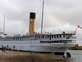 The SS Keewatin at the Port McNicoll dock in a 2016 file photo. The Marine Museum of the Great Lakes at Kingston announced Friday it had acquired the SS Keewatin from a development group in Port McNicoll.