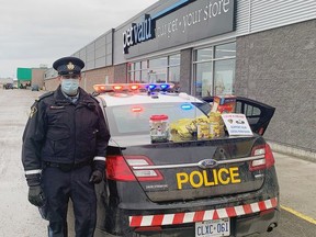 Temiskaming OPP Auxiliary Constable Kevin Hallworth was part of the recent Cram-a-Cruiser event.