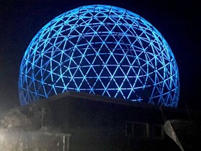 The Oud brothers, Jason, Stephen and Andrew, owners of the Vanastra Radome, have recently made improvements to the building including lighting up the dome. Handout.