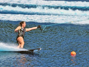 North Bay waterskier Jaimee Bull in action at Hilltop Lake, near Seattle, in August.
Supplied Photo