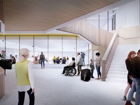A design of the lobby at the new community and recreation centre in West Ferris. Submitted Photo