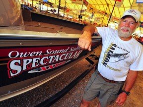 Fred Geberdt in this file photo taken during the 23rd annual Owen Sound Salmon Spectacular fishing derby. (The Sun Times/Postmedia Network)