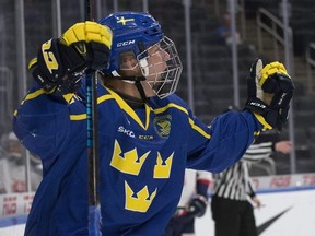Team Sweden’s preliminary world junior camp roster was released Thursday, led by Detroit’s Lucas Raymond. David Bloom photo