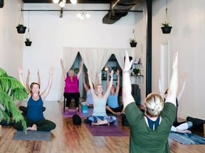 A pre-COVID-19 class is seen here at Mandakani Yoga in Corunna. An online event is scheduled for Dec. 17-19 to help the studio, which is struggling financially due to the pandemic. Handout/Sarnia Observer/Postmedia Network