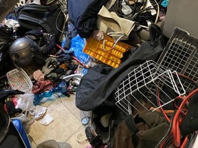 A landlord who doesn't plan to ever rent again encountered rooms piled with junk after a long battle to oust his non-paying tenants. Supplied