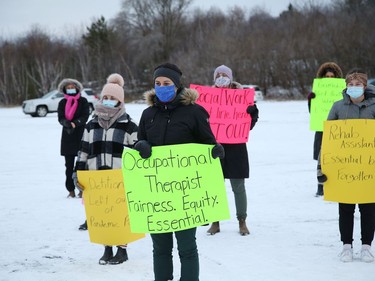 Nurses and health-care professionals held a rally in Sudbury, Ont. on Friday December 4, 2020. John Lappa/Sudbury Star/Postmedia Network