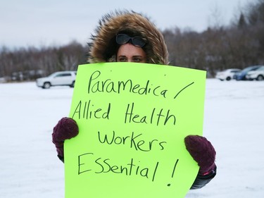Nurses and health-care professionals held a rally in Sudbury, Ont. on Friday December 4, 2020. John Lappa/Sudbury Star/Postmedia Network