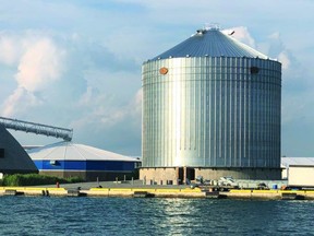 Sollio Agriculture grain elevator at Oshawa Port