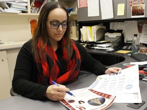 Lisa Bertrand, executive director of Centre culturel La Ronde, was working on the seating chart for the launch of a fundraising campaign this Saturday. The outdoor event takes place this Saturday at the site of the centre's new building at 32 Mountjoy St. N.

RICHA BHOSALE/The Daily Press