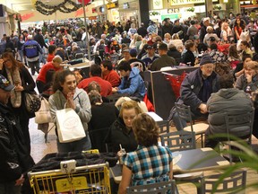 You won't be seeing this come Boxing Day. This photo showing shoppers out in full force in search of Boxing Day deals was taken at the Timmins Square on Dec. 26, 2011.

The Daily Press file photo