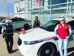 On December 5, the Airdrie RCMP helped collect donations at various grocery stores for the Airdrie Lioness Christmas Hamper program. Submitted