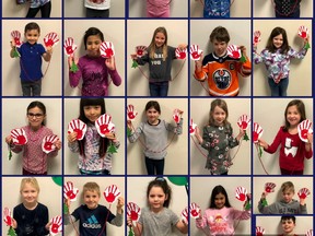 The students at St. André Academy sent a special care message to the residents of Château Vitaline, including crafts, a poem and long-distance 'hugs'. (Supplied)