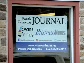 The South Grenville Journal's officei is seen on Monday. (THE RECORDER AND TIMES)