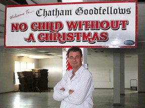 Tim Haskell, president of the Chatham Goodfellows, tells his personal story of what it meant to him and his family to receive help from the Goodfellows when he was a child. Ellwood Shreve/Chatham Daily News/Postmedia Network