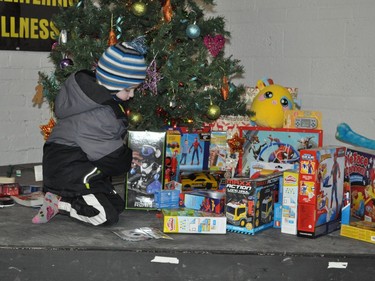 In all, the White Knucklerz RC donated about $500 worth of toys to Logan. Photo taken on Saturday December 12, 2020 in Cornwall, Ont. Francis Racine/Cornwall Standard-Freeholder/Postmedia Network