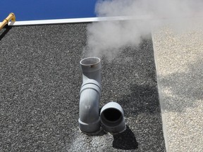 Cornwall council asked administration to undertake a cost assessment for the creation of a local inventory of greenhouse gas emissions. Pictured is an exhaust pipe at the Benson Centre on Tuesday December 15, 2020 in Cornwall, Ont. Francis Racine/Cornwall Standard-Freeholder/Postmedia Network