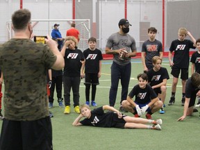 It was the Formula 11 Cornwall Wildcats camp wrap-up session, which meant a souvenir group photo, being taken by association president Kirby Camplin. Photo on Sunday, December 20, 2020,  in Cornwall, Ont. Todd Hambleton/Cornwall Standard-Freeholder/Postmedia Network