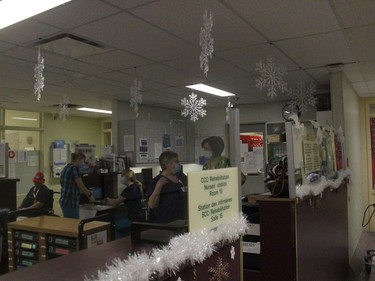 Decorations at the nursing station area. Photo on Tuesday, December 22, 2020, in Alexandria, Ont. Todd Hambleton/Cornwall Standard-Freeholder/Postmedia Network