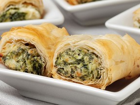 Our Spanakopita Rolls transform a Greek favourite into a bite-sized snack. Crisp phyllo pastry encloses a warm, cheesy spinach filling, featuring ricotta, feta, and cream cheese. ATCO Blue Flame Kitchen