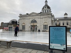 The Springer Market Square rink reopened this week, with COVID-19 protocols of a limit of 25 people at one time, patrols keeping a distance of two-metres, and face masks required in the washroom area and strongly recommended, but not required, on the ice.