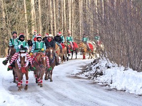 These horseback riders dressed as elves toured Powassan was one of several events put together by community residents to replace the annual Parade of Lights, which was cancelled due to the coronavirus.
Kathie Hogan Photo