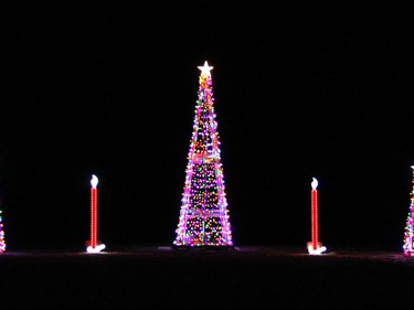 The beauty of Christmas lights shining in the darkness near Westmeath. Anthony Dixon