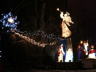 A nativity scene in lights located on Boundary Road in the City of Pembroke. Anthony Dixon