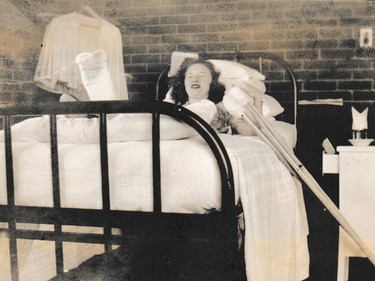 Margaret Lisinski, 20 at the time, had both her legs crushed in the Almonte train wreck in 1942. She spent six weeks in hospital and two years convalescing at home. Now 95, she's endured pain from her injuries for her entire life. (Photo courtesy of Margaret Lisinski)