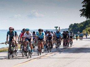 Cyclists participate in the 2019 Bluewater International Granfondo. Organizers with the annual event are planning a share-the-road campaign in 2021 to help improve safety for cyclists. (Handout)