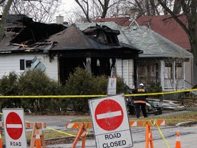 An investigator was on site after a fire ripped through a Maria Street house on Sunday December 20, 2020 in Sarnia, Ont. Terry Bridge/Sarnia Observer/Postmedia Network