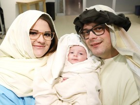 All Nations Church Living Nativity featured Chanel Boucher, her husband, Ethan Smith, and their baby boy, Knixen, 11 weeks, as Mary, Joseph and baby Jesus at the annual event on the grounds of Science North in Sudbury, Ont. on Friday December 20, 2019.