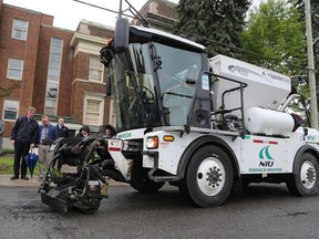 Python 5000, a piece of equipment used for patching potholes, is seen here being demonstrated in June 2019 after the City of Ottawa acquired one. Likewise, Timmins city council agreed last week to the purchase price of more than $560,000 and the expectation is that it will be here in time for spring road repairs.

Jean Levac/Postmedia