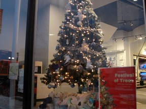 A Christmas tree on display at Donny B's on Main Street in Kenora. Various businesses downtown showcased some of the trees available for auction for the 17th annual Festival of Trees on Saturday, Dec. 5.