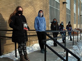 Josephine Moore, Jaxon Tresoor, Alexa Gaudet, Ara Kakis and Ireland Roulston helped to raise funds for the Kenora Refugee Support Partnership with a pyjama day held at Beaver Brae Secondary School.