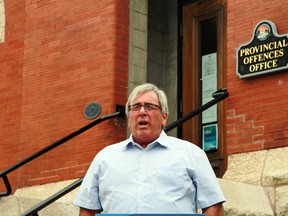 Kenora Mayor Dan Reynard speaks during a funding announcement in August.