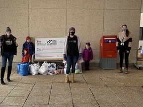 Grey-Bruce community members and business owners have come together to raise money and purchase in-kind items for the Owen Sound hospital's psychiatric unit, and they're hopting others will follow suit. Shelby Grahlman/Owen Sound Hospital Foundation

From left to right: Sydney Petersen, Reanna Alexander, Kolby and Nash Lesperance (sons of Jessica Hastings-Lesperance) Jessica Hastings-Lesperance (owner of Cedar Wellness Studio) Arkelle Lesperance (daughter of Hastings-Lesperance), Shannyn Osborne (family support worker), Grijo John (mental health coordinator).