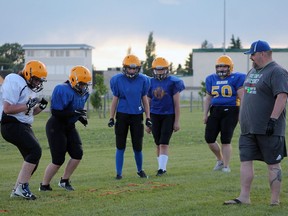 The Wetaskiwin Warriors female team was back on the field for practice at the Sacred Heart School football field.
Christina Max