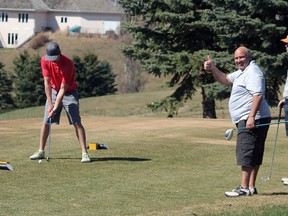 Local golfers were happy to be back on the links after the Provincial Government announced golf courses could open,
Christina Max