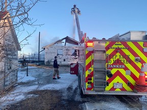 Strathcona County Emergency Services responded to a deadly barn fire on Dec. 28 in the South Cooking Lake area. Photo courtesy SCES/Facebook
